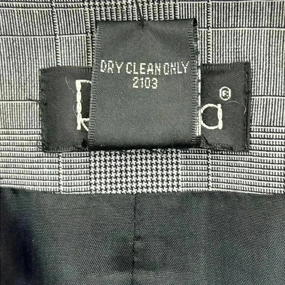 Rafaella Women’s Suit Jacket Size 14 Subtle Black/White Plaid Poly/Rayon/Spandex - Picture 8 of 10